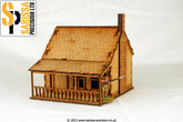 North American House with Porch - Stone Chimney 2